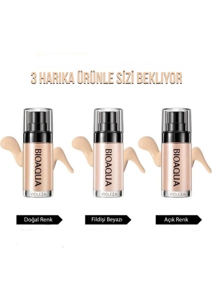 Su Geçirmez Sıvı Fondöten Kapatıcı 30 ml 3 Renk