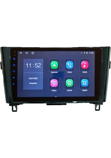 Nissan Qashqai 2014-2021 Yıl Android Sürüm 13 Kablosuz Carplay Navigasyon Multimedya 10 Inç Ekran 2gb Ram 32GB Rom Hafıza