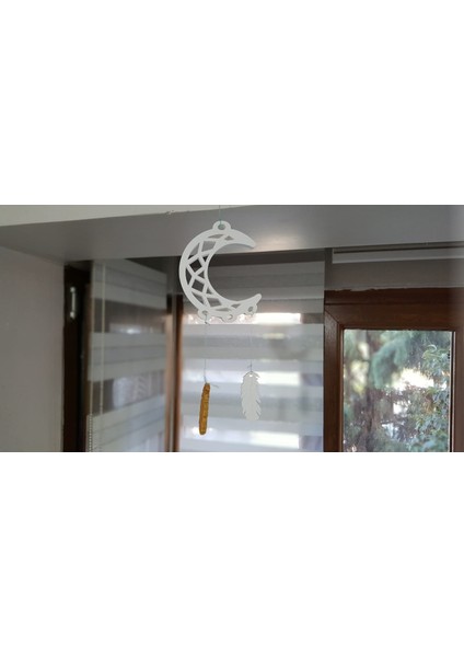 Ay Hilal ve Tüy Düş Kapanı Dreamcatcher Askı Silikon Kalıp K-1023
