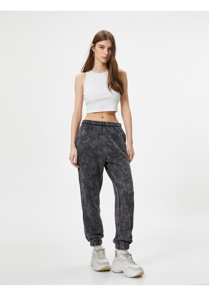 Jogger Eşofman Altı Soluk Efektli Batik Cepli Beli Lastikli Rahat Kalıp fiyatları