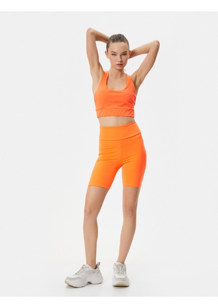 Biker Tayt Spor Yüksek Bel Slim Fit