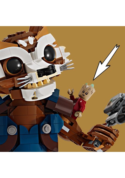 ® Marvel Rocket ve Bebek Groot 76282 - 10 Yaş & Üzeri Süper Kahraman Seven Çocuklar için Oyuncak Yapım Seti (566 Parça)