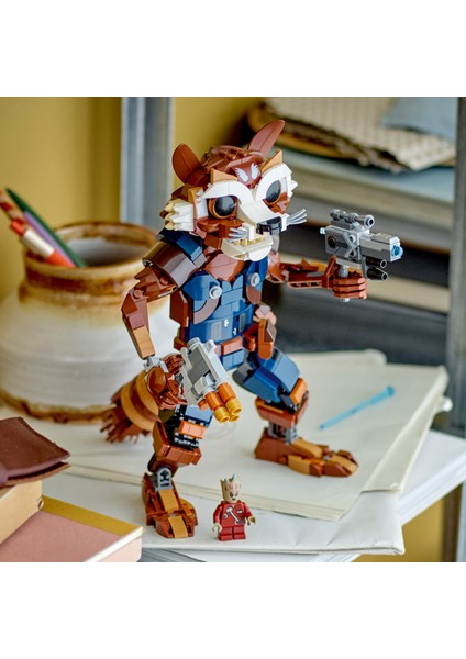® Marvel Rocket ve Bebek Groot 76282 - 10 Yaş & Üzeri Süper Kahraman Seven Çocuklar için Oyuncak Yapım Seti (566 Parça)