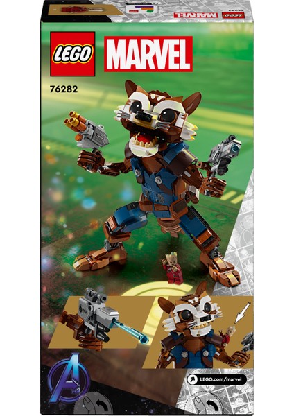 ® Marvel Rocket ve Bebek Groot 76282 - 10 Yaş & Üzeri Süper Kahraman Seven Çocuklar için Oyuncak Yapım Seti (566 Parça)