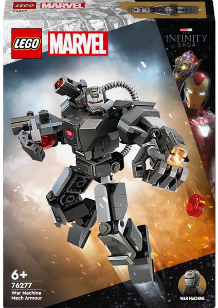 ® Marvel War Machine Robot Zırhı 76277 - 6 Yaş ve Üzeri Süper Kahraman Seven Çocuklar İçin İnşa Edilebilen Savaşçı İçeren Yaratıcı Oyuncak Yapım Seti (154 Parça)