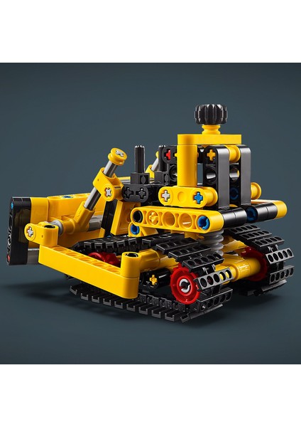 Technic Ağır İş Buldozeri 42163 - 7 Yaş ve Üzeri Çocuklar için İnşaat Aracı İçerek Koleksiyonluk Yaratıcı Oyuncak Model Yapım Seti (195 Parça)