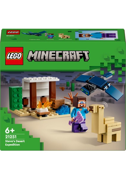 ® Minecraft® Steve'in Çöl Keşfi 21251 - 6 Yaş & Üzeri Video Oyunu Seven Çocuklar için Yaratıcı Oyuncak Yapım Seti (75 Parça)