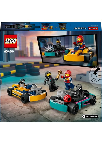 ® City Go-Kartlar ve Yarış Sürücüleri 60400 - 5 Yaş & Üzeri Çocuklar için Yaratıcı Oyuncak Yapım Seti (99 Parça)