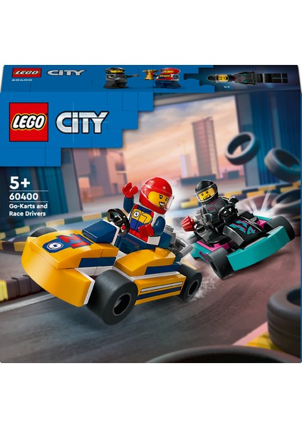 ® City Go-Kartlar ve Yarış Sürücüleri 60400 - 5 Yaş & Üzeri Çocuklar için Yaratıcı Oyuncak Yapım Seti (99 Parça)