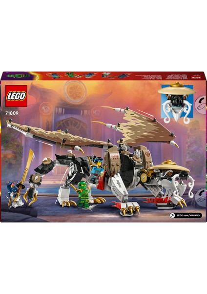 ® NINJAGO® Usta Ejderha Egalt 71809 - 8 Yaş & Üzeri Çocuklar için Model Yapım Seti (532 Parça)