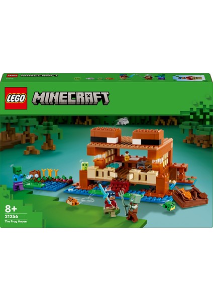 ® Minecraft® Kurbağa Evi 21256 - 8 Yaş ve Üzeri Macera Oyunları Seven Çocuklar İçin Yaratıcı Oyuncak Yapım Seti (400 Parça)