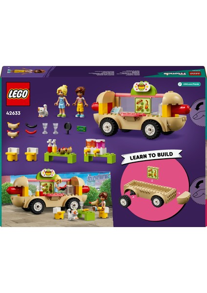 ® Friends Sosisli Sandviç Arabası 42633 - 4 Yaş ve Üzeri Çocuklar için Mini Bebek İçeren Yaratıcı Oyuncak Yapım Seti (100 Parça) fırsatları