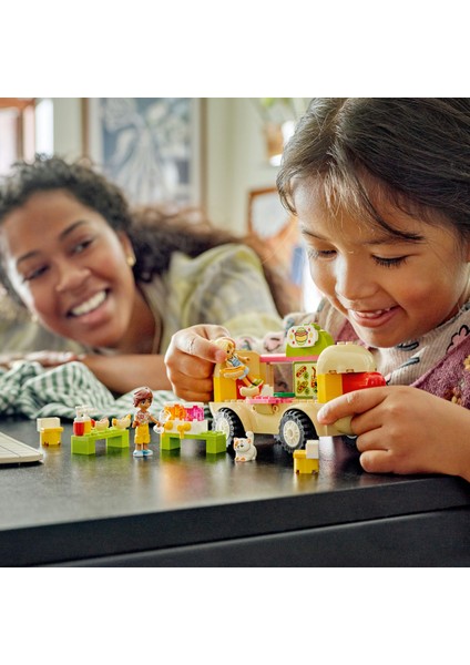 ® Friends Sosisli Sandviç Arabası 42633 - 4 Yaş ve Üzeri Çocuklar için Mini Bebek İçeren Yaratıcı Oyuncak Yapım Seti (100 Parça)