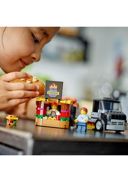 ® City Hamburger Kamyonu 60404 - 5 Yaş & Üzeri Çocuklar için Yaratıcı Oyuncak Yapım Seti (194 Parça)