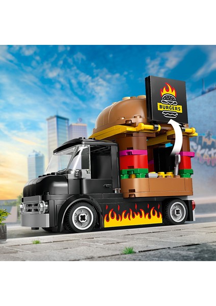® City Hamburger Kamyonu 60404 - 5 Yaş & Üzeri Çocuklar için Yaratıcı Oyuncak Yapım Seti (194 Parça)