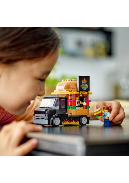 ® City Hamburger Kamyonu 60404 - 5 Yaş & Üzeri Çocuklar için Yaratıcı Oyuncak Yapım Seti (194 Parça)