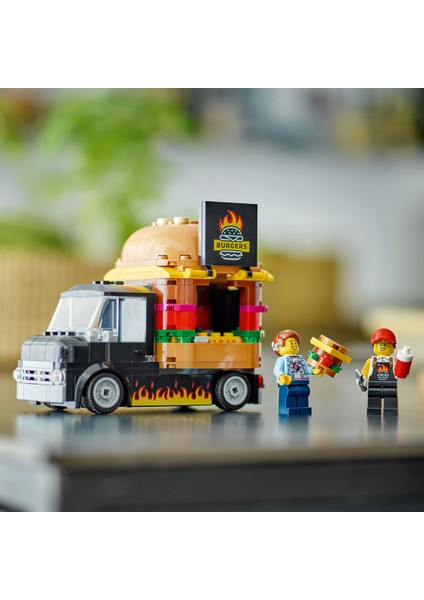 ® City Hamburger Kamyonu 60404 - 5 Yaş & Üzeri Çocuklar için Yaratıcı Oyuncak Yapım Seti (194 Parça)