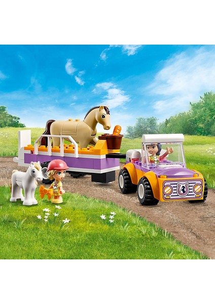 LEGO® Friends At ve Midilli Römorku 42634 - 4 Yaş ve Üzeri Çocuklar için Liann ve Zoya Minifigürü İçeren Yaratıcı Oyuncak Yapım Seti (105 Parça)