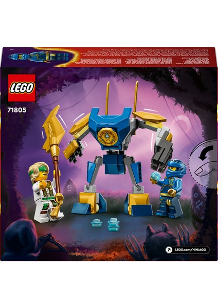 NINJAGO® Jay’in Robotu Savaş Paketi 71805 - 6 Yaş ve Üzeri Çocuklar için Jay Minifigürü İçeren Yaratıcı Oyuncak Yapım Seti (78 Parça)