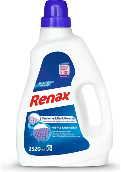 Renax Sıvı Çamaşır Deterjanı Beyaz ve Renkliler 2520 ml