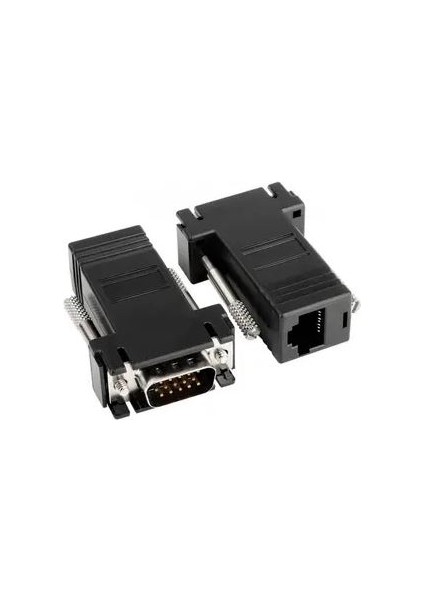 Powermaster VGA Extender RJ45 Cat5 Cat6 Cat7 Uzatıcı Çevirici Dönüştürücü