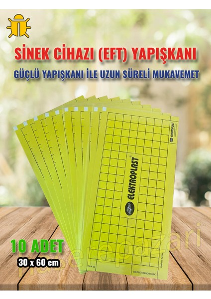 Sinek Yakalama Cihaz Yapışkanı 10 Adet