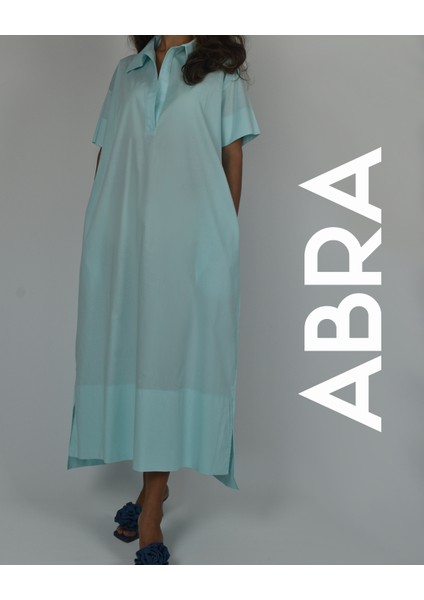 Kadın Turkuaz Poplin Elbise modelleri