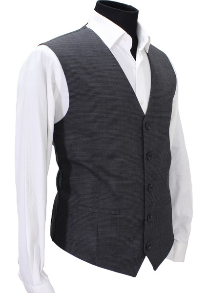 Erkek Yelek V Yaka Siyah Desenli 5-50472 fiyatları