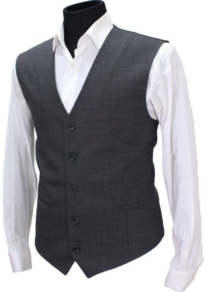 Erkek Yelek V Yaka Siyah Desenli 5-50472 modelleri