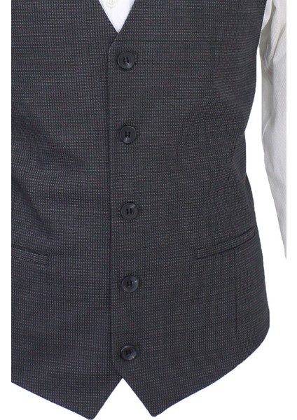 Erkek Yelek V Yaka Siyah Desenli 5-50472 fırsatları