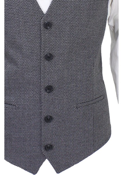 Erkek Yelek V Yaka Gri Balıksırtı 5-50460 fırsatları