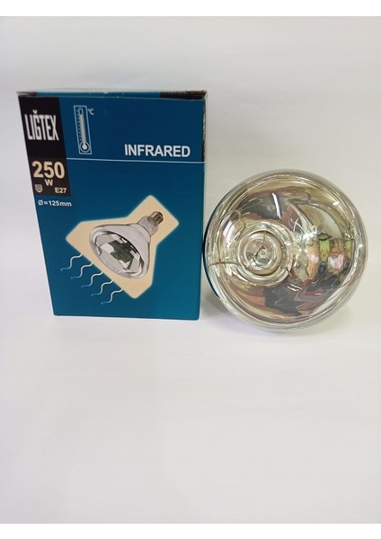 Ligtex Infrared Şeffaf Isıtıcı Lamba 250 Watt Kümes Isıtıcı Ampül