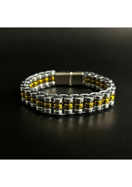 Hematit Doğal Taş Çelik Kapama Bileklik