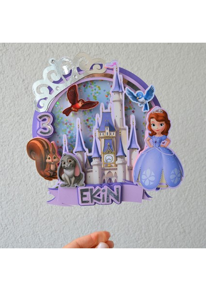 Prenses Sofia Temalı Kız Çocuk Doğum Günü Süsü Prenses Sofia Kişiye Özel Pasta Süsü Parti Malzemesi Cake Topper (19X18CM) fırsatları