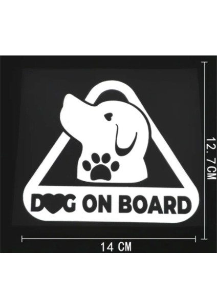 Dog On Board Arabada Köpek Var Oto Duvar Sticker
