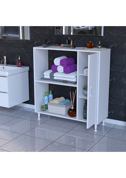 Modilayn URLA 90 x 95,5 x 32,5 cm Kapaklı Çok Amaçlı Banyo & Mutfak Dolabı