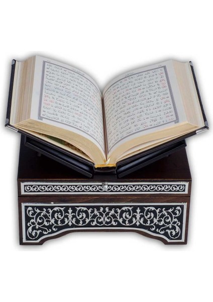 Kanat Sandıklı Siyah Kaplama Gümüş Kur'an-I Kerim (Çanta Boy) indirimleri