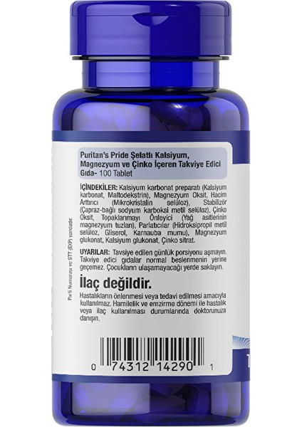 Calcium Magnesium Zinc 100 Tablet fırsatları