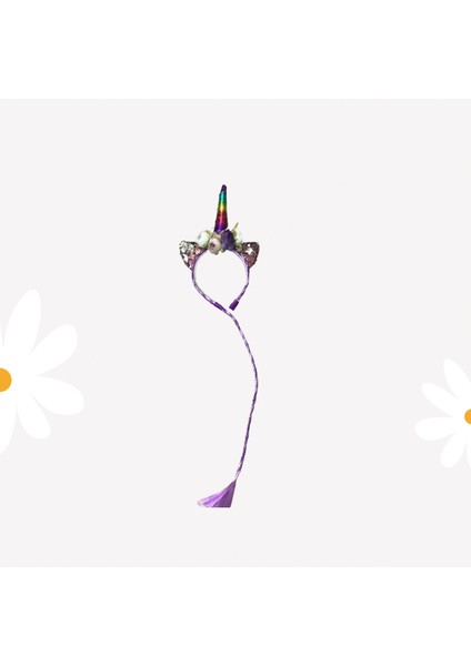 Çiçekli Unicorn Taç