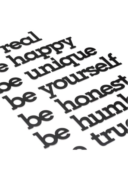 Dekoratif Ahşap Modern Duvar Yazısı Be Yourself Tablo