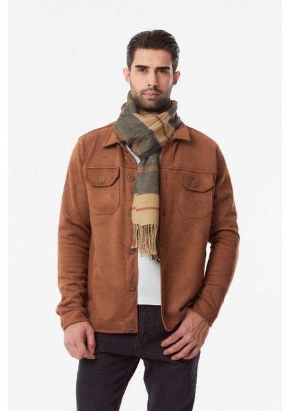 Desenli Yumuşak Dokulu Atkı