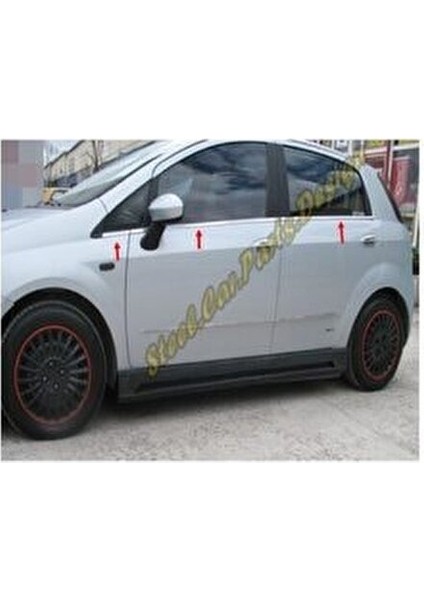 Fiat Grande Punto Krom Cam Çıtası 6 Prç. 2006 ÜZERİ P.ÇELİK