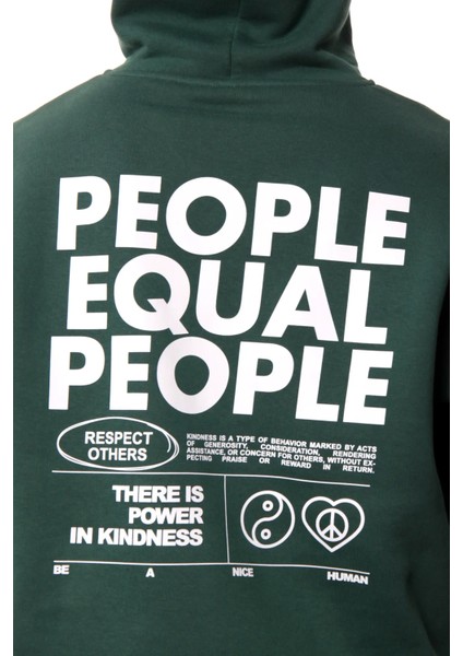 People Oversize Hoodie Kadın - Yeşil fiyatları