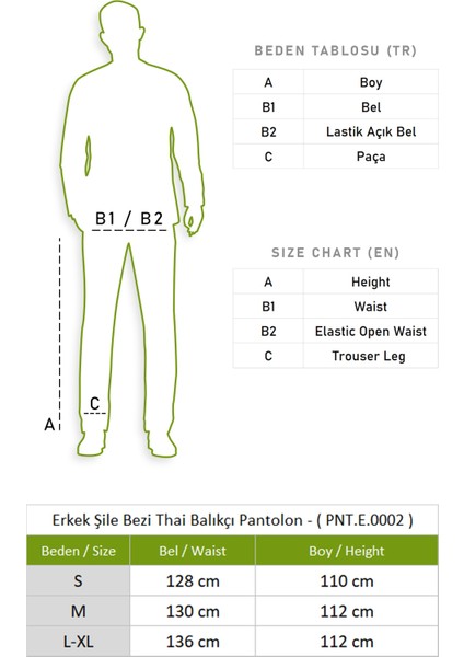 Eliş Şile Bezi Erkek Şile Bezi Thai Balıkçı Pantolon Indigo