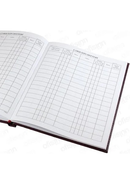 Gülpaş Çarşı Izin Defteri Ciltli Suni Deri