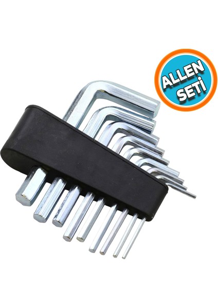 Allen Anahtar Seti Alyan Anahtar 9 Parça