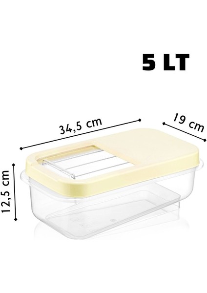 3 Adet Kolay Kayar Kapaklı 5 Lt Multibox Tablet Saklama Kutusu