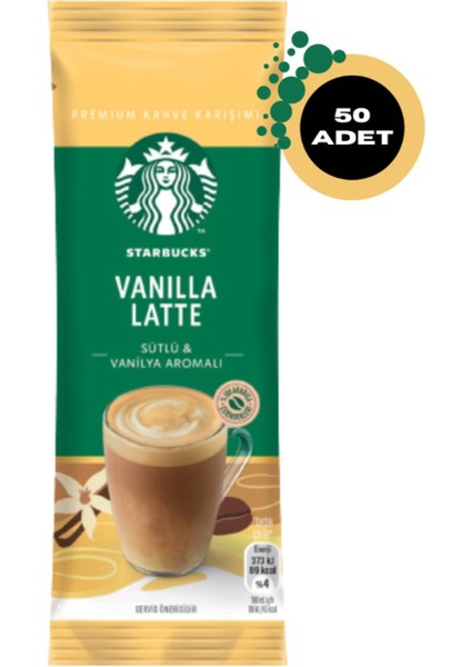 Vanilla Latte Premium Kahve Karışımı 21.5 gr x 50 Adet