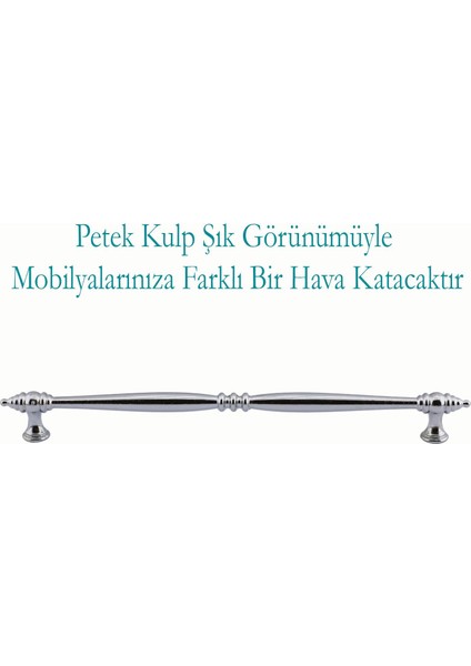 Petek Lüx Mutfak Mobilya Çekmece Dolabı Dolap Kapak Kulpu Kulbu Düz Metal Kulp Kulpu 224 mm Krom modelleri