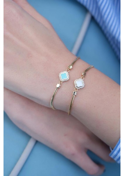 Altın Beyaz Mineli Bileklik fırsatları